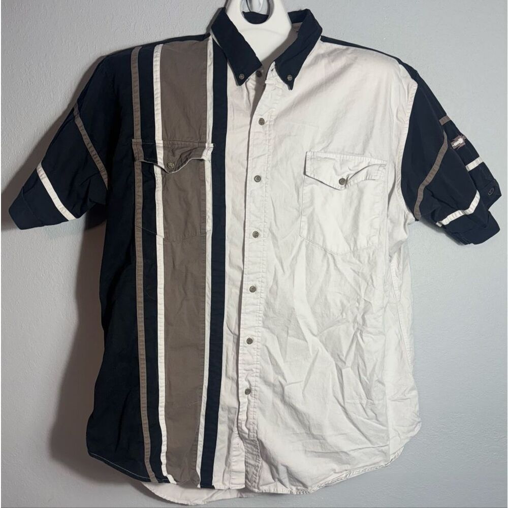 Cumberland Outfitters Button Shirt Mens 2XL Western Aztec Shirt Short Sleeve